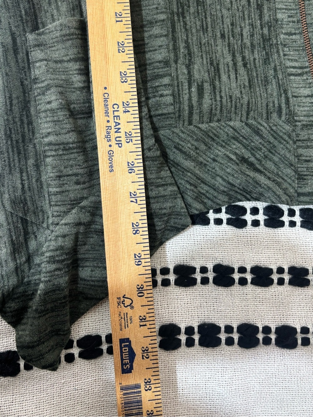 LOGO Lori Goldstein Green Zip Front Knit Cardigan Jacket Asymmetrical Hem Size L - Picture 10 of 11